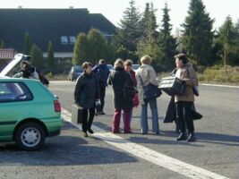 Ankunft mit allerlei Utensilien